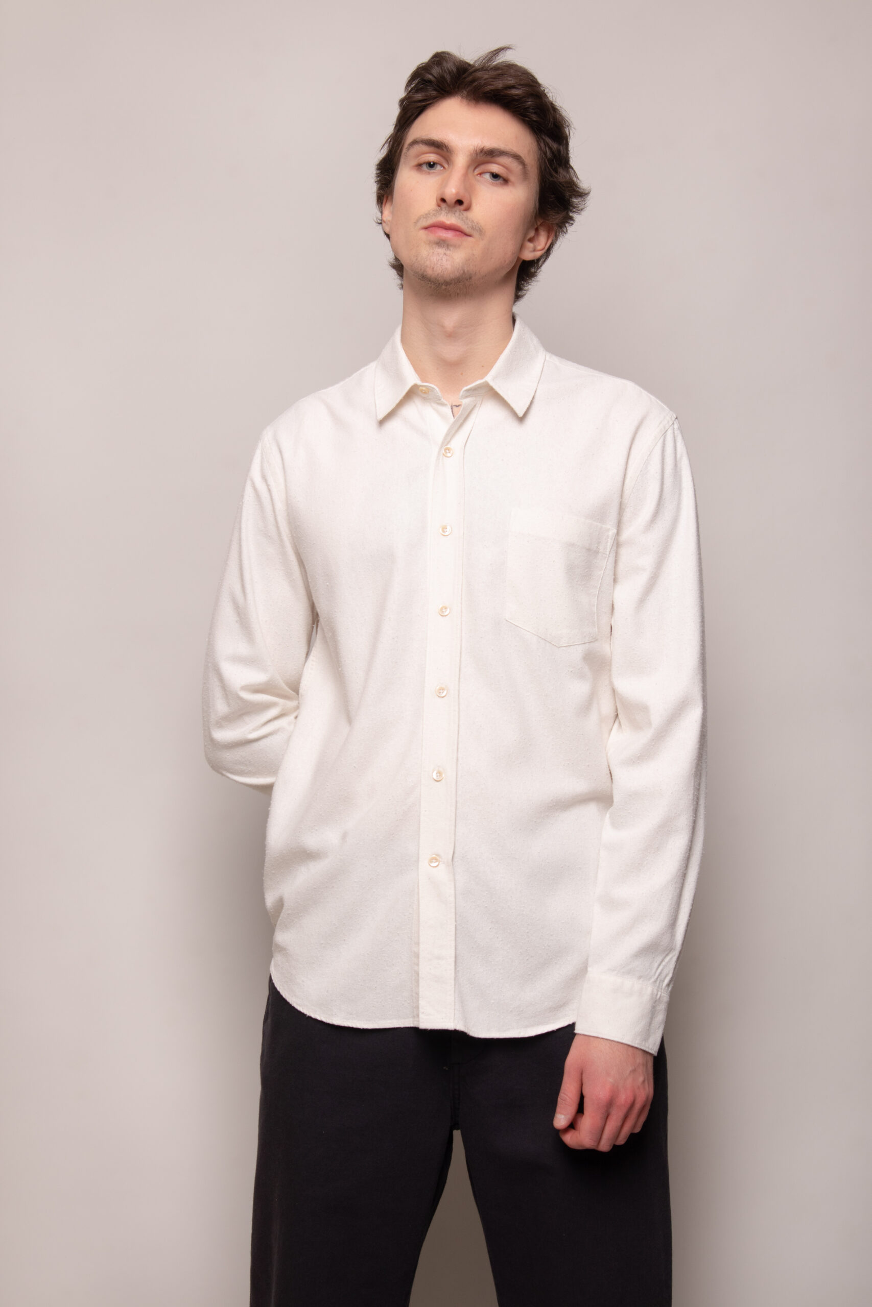 Classic Shirt White Silk - Fico Gävle